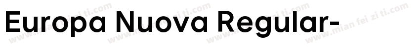Europa Nuova Regular字体转换